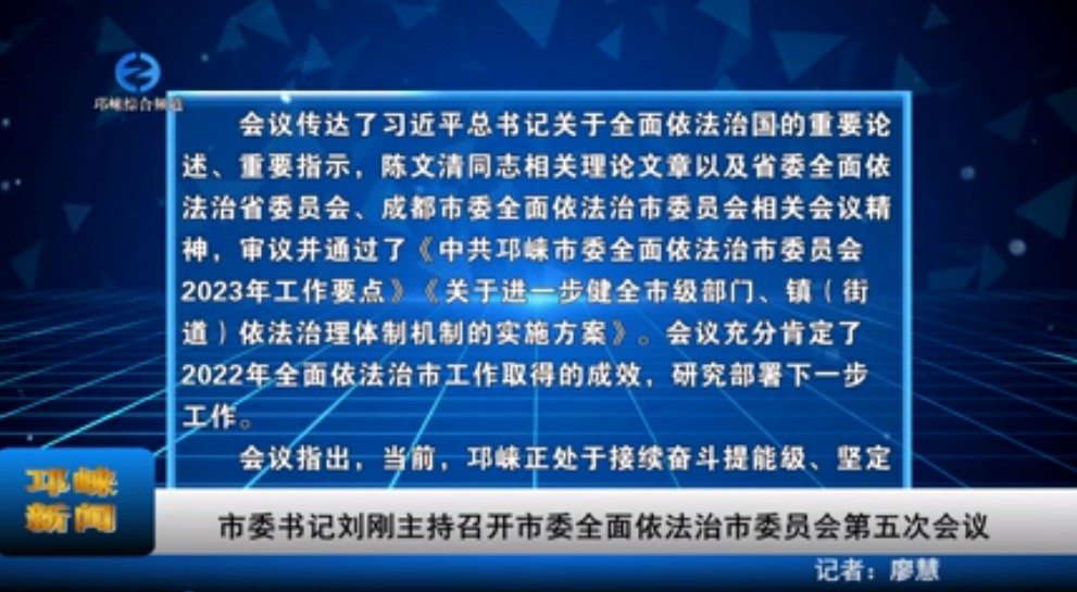 【20230629】市委书记刘刚主
